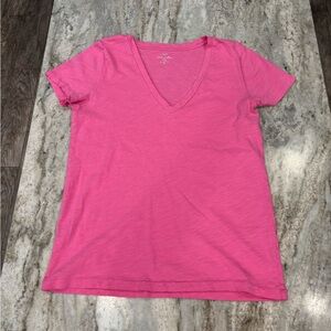 J.Crew v-neck hot pink medium